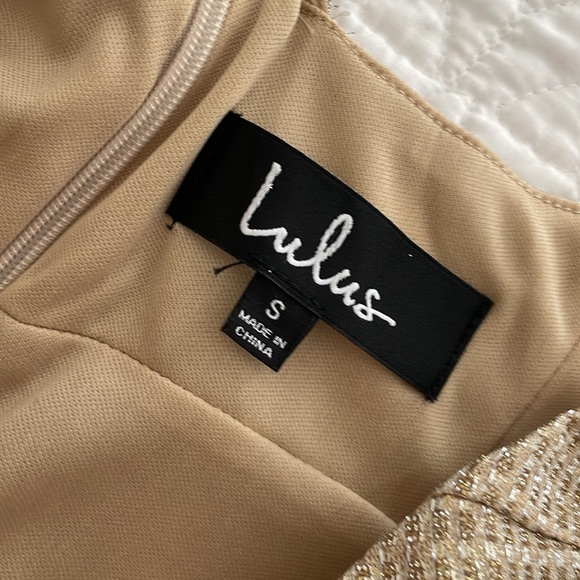 Lulus Gold Dress NWT - Picture 7 of 7